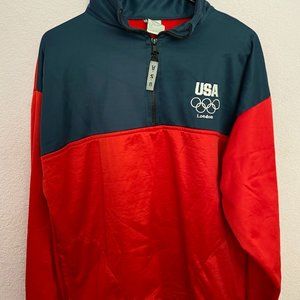 2012 Olympics USA Red and Blue Quarter Zip